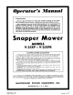 Snapper V-21XP Operator's Manual