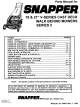 Snapper V-Series Parts Manual