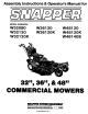 Snapper W48120S Assembly Instructions Operator's Manual