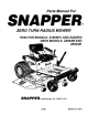 Snapper Z1805KV Parts Manual