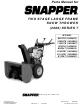 Snapper 105287E Parts Manual