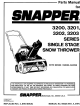 Snapper 3200 Series Parts Manual