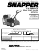 Snapper ICFR7005BV, CICFR5505HV Safety Instructions & Operator's Manual