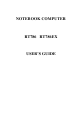 Socket NOTEBOOK COMPUTER RT786 RT786EX User Manual