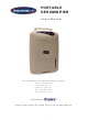 Soleus Air PORTABLE DEHUMIDIFIER User Manual