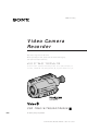 Sony CCD TR 502 E Operating Instructions Manual