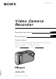 Sony CCD-CR1 Operating Instructions  (primary manual) Operating Instructions Manual