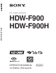 Sony F900H Operation Manual