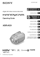 Sony HANDYCAM HDR-HC9 Operating Manual