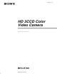 Sony HD 3CCD Operating Instructions Manual