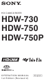 Sony HDCAM HDW-730 Operation Manual