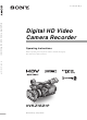 Sony HVR-Z1E/Z1P Operating Instructions Manual
