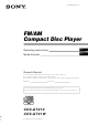 Sony CDX CDX-GT210 Operating Instructions Manual