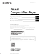 Sony CDX-F7705X Operating Instructions  (English, Espa&ntilde;ol, Fran&ccedil;ais) Operating Instructions Manual