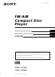 Sony CDX-L470X Operating Instructions Manual