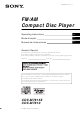 Sony CDX-M7810 Operating Instructions Manual
