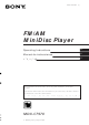 Sony MDX-65 Operating Instructions Manual
