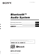 Sony MEX-BT2500 Operating Instructions Manual