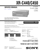 Sony XR-C440 Service Manual