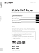 Sony DVX-11B Operating Instructions Manual