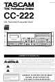 Tascam CC-222 Owner's Manual