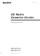 Sony CFD-CD777S Operating Instructions Manual