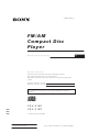Sony 0 CDX-3160 Operating Instructions Manual