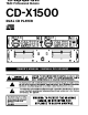 Tascam CD-X1500 Owner's Manual