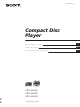 Sony CDP-XE220 Operating Instructions Manual