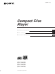 Sony CDP-XE520 Operating Instructions Manual