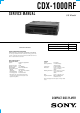 Sony CDX-1000RF Service Manual