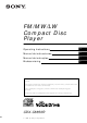 Sony CDX-C8850R Operating Instructions Manual