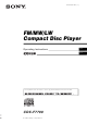 Sony CDX-F7700 Operating Instructions Manual