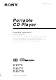 Sony CD Walkman D-E770 Operating Instructions Manual