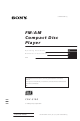 Sony Model CDX-3100 Operating Instructions Manual