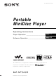 Sony Walkman MZ-NF520D Operating Instructions Manual