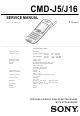 Sony CMD-J5/J16 Service Manual