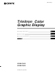 Sony GDM-F500 Operating Instructions Manual