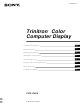 Sony Trinitron CPD-G500J Operating Instructions Manual