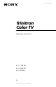 Sony KV 13M42 Operating Instructions Manual