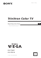 Sony KV-PG14 Operating Instructions Manual