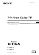 Sony KV-TG21 Operating Instructions Manual