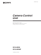Sony CCU-D50 Operating Instructions Manual