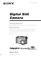 Sony Cyber-shot DSC-S70 Operating Instructions Manual