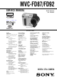 Sony MVC-FD87 Operating Instructions  (primary manual) Service Manual