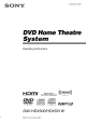 Sony DA V-HDX5OO Operating Instructions Manual