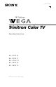 Sony Wega Trinitron KV-27FS13 Operating Instructions Manual