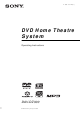 Sony DAV-DZ300 Operating Instructions Manual