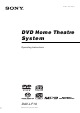 Sony DAV-LF10 Operating Instructions Manual