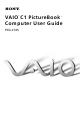 Sony PCG-C1XS Computer User Manual